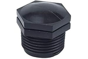 RIEGOPRO SU TIENDA DE RIEGO Riegopro PACK 5 X Tapón rosca macho de polietileno 3/4" color negro