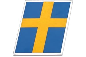 SEDCAR 3D Car Metal Aluminium Logo 3D Sticker R Design Emblem Badge for Volvo S40 S60 S80 V40 V50 V60 S90 C30 XC40 XC60 XC70 XC90 (Flag of Sweden)