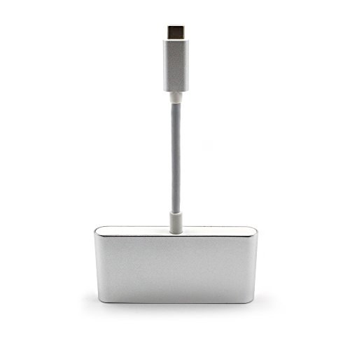 USB-C Hub Ladegerät für Apple MacBook Riversong USB-C auf 3-Port USB3.0 Hub-Adapter mit USB-C Ladeanschluss, NUR mit dem neuen Apple MacBook kompatibel, Silber - 4