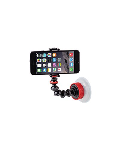 Joby GripTight Handyhalter, Saugnapf, GorillaPod-Arm,Schwarz / Rot