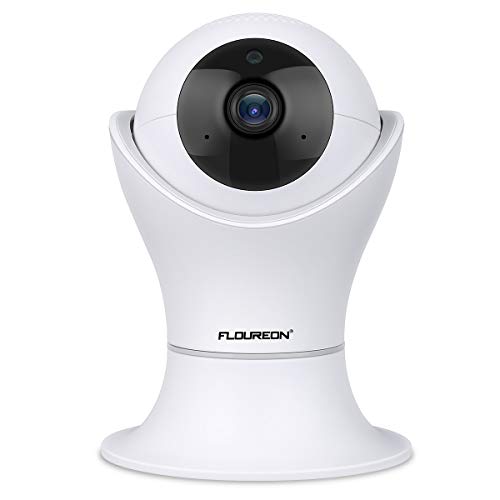 FLOUREON Cámara IP Inalámbrica WiFi Cámara de Vigilancia Seguridad Interior 1080P con Ranura para Tarjeta SD D