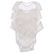 Baby Plain & Patterned Long Sleeve Bodysuits/Sleepsuits Allergy Free (Pack Of 3) -4 Options (0-3 Months) (White)