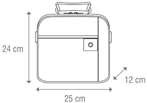 LUNCHBAG MAXI SCHWARZ VESPERTASCHE MIT ZWEI FRISCHHALTEBOXEN UND TRENNUTERLAGE KÜHLTASCHE WARMHALTETASCHE - 6