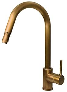 Niederdruck Retro Küchen Spülbecken Einhebel Armatur Ausziehbar Antik