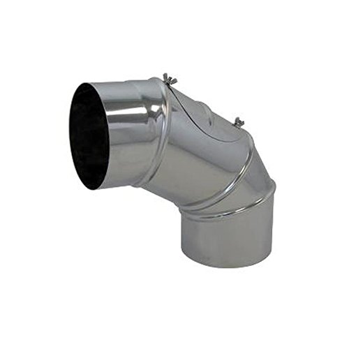 Rauchrohr Ofenrohr Edelstahl - Knie 4tlg. drehbar m.T. 150