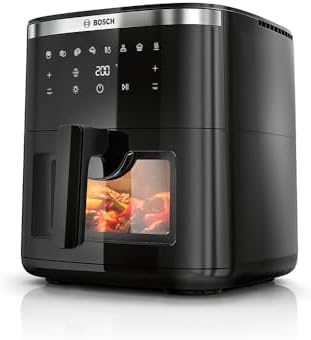 Bosch MAF671B0 Friggitrice ad Aria XXL 7,2 Litri, Finestra Illuminata, Nero