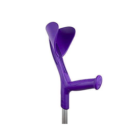 Evolution Fun, Stampella, Bastone canadese, Impugnatura ergonomica regolabile in altezza, Alluminio, Viola