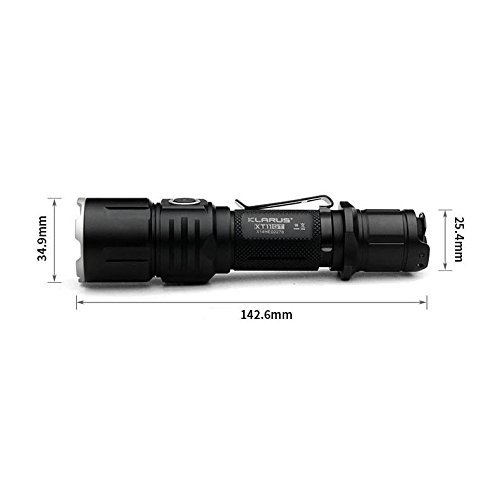 Klarus XT11GT ist die Klarus XT11S aktualisierte Version verwenden CREE XHP35 HD E4 LED Helligkeit von bis zu 2000 Lumen USB aufladbare Taschenlampe inklusive Original-Klarus 3100mAh Akku und NiteElf Schlüsselring - 4