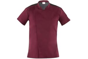GIBLOR'S - Giacca Thiago Uomo per Chef, Cuoco, in Cotone Elasticizzato, Collo Coreano, disponibile in diversi colori