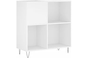 vidaXL Mueble para Discos Madera contrachapada Blanco 84,5x38x89 cm