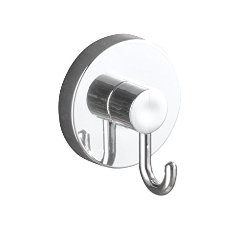 Wenko Vacuum-Loc Haken - 2er Set (Befestigen ohne bohren, Kunststoff (ABS), 6 x 6.7 x 5 cm) chrom, 20900100