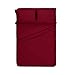 Produktbild Lidahaotin 4 Stück Bettlaken Set Solid Color Pillowcase Bettlaken Toal Bettdecke Kit Startseite Bettwäsche Weinrot 167 * 230cm