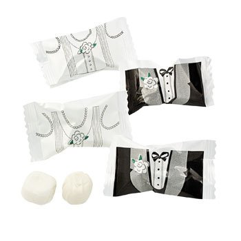 Preisvergleich Produktbild Tuxedo und Gewand Buttermints 120 Stück. Toll als Hochzeitsandenken, Geburtstag, Baby Dusche Geschenke, Weihnachts Strumpf Füllstoffe Und Mehr...