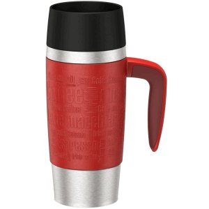 Preisvergleich Produktbild Emsa Isolierbecher Travel Mug Handle 0,36l rot / silber