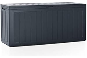 rg-vertrieb Gartenbox Auflagenbox 280L Truhe Box Gartentruhe Boarde Kissenbox Gartenkasten (Anthrazit)