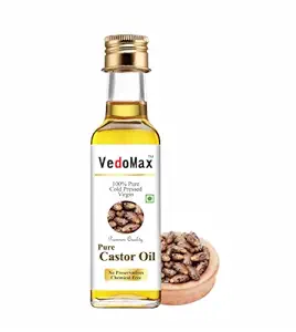 VedoMax Ultra Pure Cold Pressed Castor Oil | 100% Pure Multipurpose Cold Pressed Castor Oil | Pure & Virgin Grade - For Healthy Hair and Skin - (200 ML)