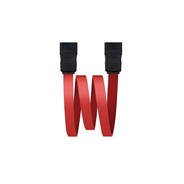NanoCable 10.18.0101-OEM - Cable SATA Datos para Disco Duro o Dispositivos con conexión SATA, Rojo, 0.5mts, OEM