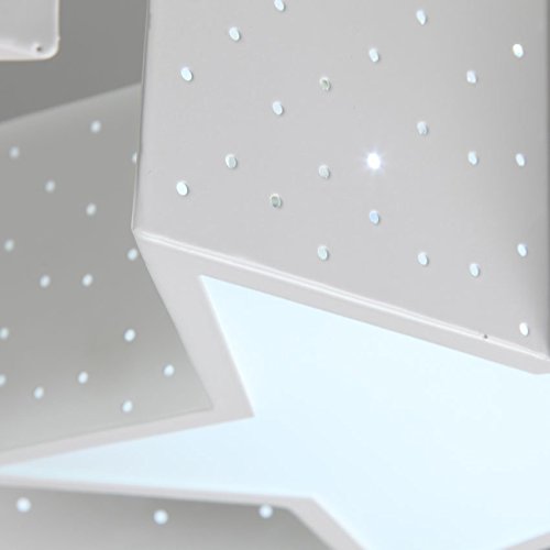 JJ Moderne LED Deckenleuchte Cartoon Kinderzimmer Lampe warm kleines Schlafzimmer Licht kreativ Sterne Mond Zimmer weiße LED 590*490*90mm Deckenleuchte ,220V-240V - 3