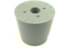 GASTRO BRENNECKE - SEIT 1984 - 1x Gummistopfen Stopfen mit 9mm Loch (35/29mm - Höhe 3cm)