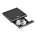 Produktbild Externer DVD-ROM Tragbarer Reader Writer Recorder Optisches Laufwerk USB 2.0 Laptop (Farbe: schwarz matt)