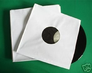 We'lite 100 Inner Sleeves Busta di Carta Bianca Forata + VELINA per LP 33 Giri