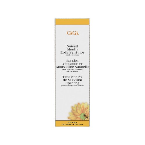 GiGi Natural Muslin Epilating Strips Pack of 100 Large Strips
