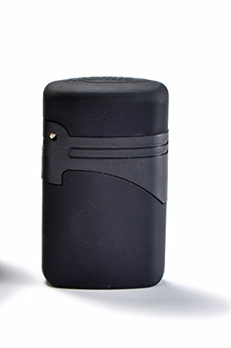 Elektronik Feuerzeug TURBO Blue Flame RUBBERBLOCK Sturmfeuerzeug schwarz - 2