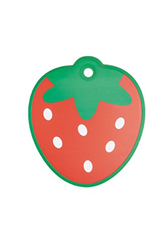 Kitchen Craft 24 x 27 x 1 cm- und wendbar Schnitt und Servieren Strawberry Shaped Schneidebrett, rot