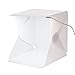 Skitic Mini Folding Tragbare Fotozelt Fotostudio Fotografie Leuchtkasten Studio mit LED Leuchte Fotobox Lichtwürfel Lichtzelt Fotografieren für Smartphone oder Kamera, inkl. 2 Hintergrund (Weiß, Schwarz)