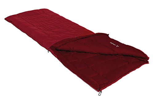 VAUDE Kunstfaser Navajo - Saco de dormir rectangular para acampada, Rojo (Dark Indian Red), 900 Syn