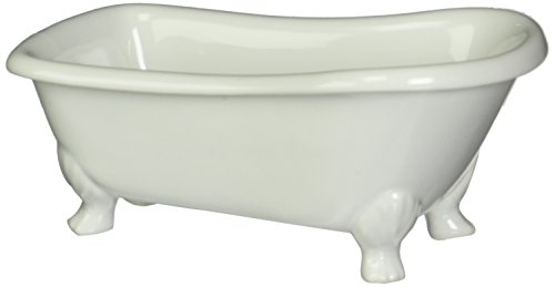 Kingston   Brass  BATUBW 7-Inch Length Ceramic Tub Miniature with Feet, White