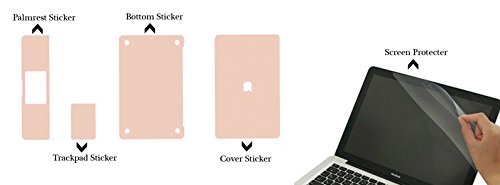 kemket Full Body Haut Aufkleber 5 in 1 Schutzhülle Vinyl Aufkleber für MacBook Pro mit Retina Display, kemket Displayschutzfolie für Apple Mac Book Laptop, enthalten Top + Bottom Schutzfolie + Trackpad die Haut + Displayschutzfolie Folie, einfach zu installieren & Auto Absorption - 8