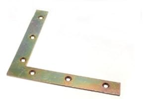 DIRECT HARDWARE FLAT CORNER BRACE BRACKET 150MM X 22MM X 2.7MM 5MM HOLE YZP ( pack 8 )