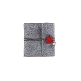 SUPVOX Photo Album Velvet Felt Cover Family DIY Memories Photo Album Family Memory Scrapbook Birthday Gift 175 x 190mm (Small Size, Light Grey)