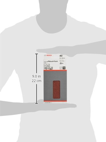 Bosch Pro Schleifblatt (für Schwingschleifer Holz und Farbe, 10 Stück, Körnung 40, C430) - 6