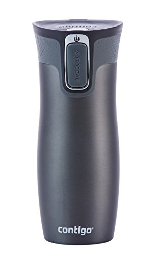 Contigo West Loop Autoseal Travel Mug 470ml - New Model with Lid Lock - Gift Boxed (Gunmetal Grey)