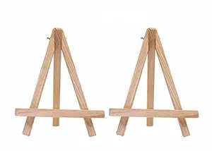 WALL ARTE MALL 6 Inch Wooden Mini Tripod Easel Stand for Small Tabletop Easels for Art Painting Artist Students and Displaying Photos (2 Pcs)