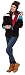 Zeta Ville - Women's Top Maternity Hooded Sweatshirt Babywearing Carrier - 032c (Black, UK 16/18, 2XL)