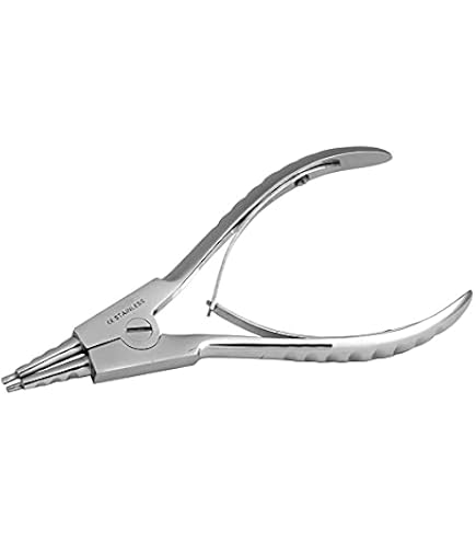 Pince à Anneaux ABE Acier Inoxydable - Pour Piercing - Diamètre Max 26mm - Autoclavable - 15cm