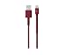 Produktbild Fresh ´N Rebel Fabriq Kabel Lightning-Ladekabel Stoff für Apple iPhone, iPad und iPod, 1.5 m, Rubinrot