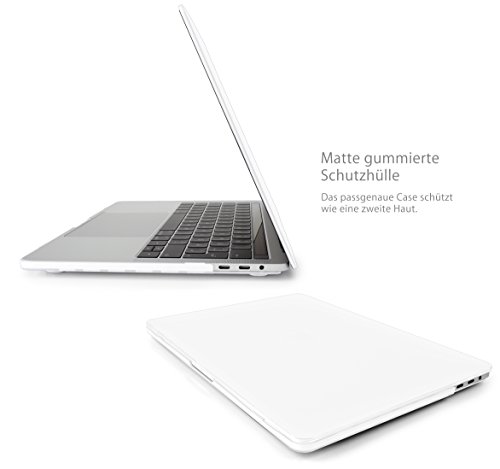 MyGadget MacBook Pro 13 Zoll *Gummi* Case – Model mit / ohne Touchbar Ende 2016 (A1706 / A1708) Plastik Mac Hülle Schutzhülle Hartschale Cover (Weiss) - 4