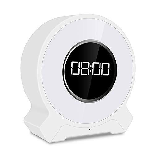 Preisvergleich Produktbild ALWAYZZ Multifunktionale Mode kreatives Design Farbwechsel led Musik nachtlicht schreibtischlampe wecker Bluetooth Lautsprecher für xiaomi iPhone Samsung,Schwarz