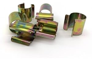 Atout Loisir Clips de fixation acier nickelé ou acier bichromaté, Diamètre 60 mm, Lot de 10