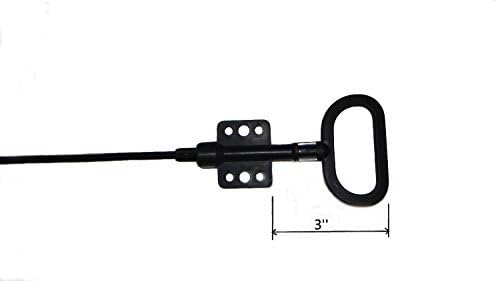 Black Recliner Handle Replacement with Cable, D-ring Parachute Shaped Handle, with Exposed Cable Length:4.75 by furniture accessory