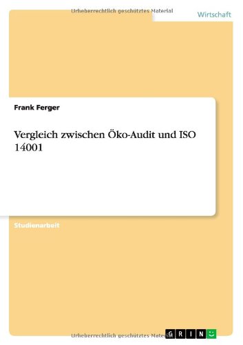 Vergleich zwischen Öko-Audit und ISO 14001