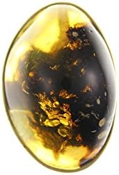 Handmade Baltic Amber Ring for Women With Gold Plated Brass