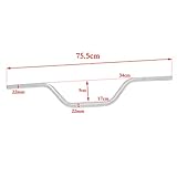 - Manillar JRL de aleación de aluminio, de 22 mm, para moto de cross, pit bike, motocicleta, quad, cuatrimoto