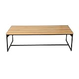 KLASISCHES INDUSTRIEDESIGN - Durch die Farb- und Materialkombination gliedert sich der Tisch in fast alle Einrichtungsstile und Wohnzimmer farblich ein und setzt ein klassisch schönes Highlight. Lässt sich auch ideal mit Möbeln aus Euro-Paletten kombinieren.