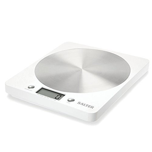 Salter 1036WHSSDR Báscula de cocina Acero, Blanco