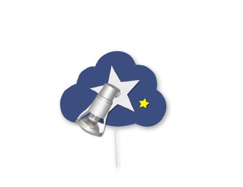Preisvergleich Produktbild Waldi Leuchten Wandleuchte Wolke Starlight, dunkelblau WAL-82218.0